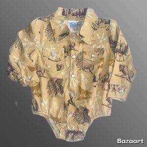 SHEA BABY || Western-Print One-Piece Bodysuit-
